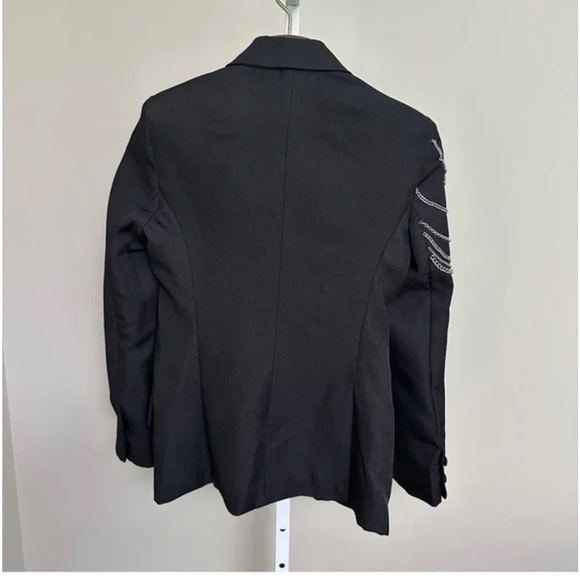 NWT L’agence Chamberlain Black Twill blazer with rhinestone detail, sz 2 - Picture 8 of 8